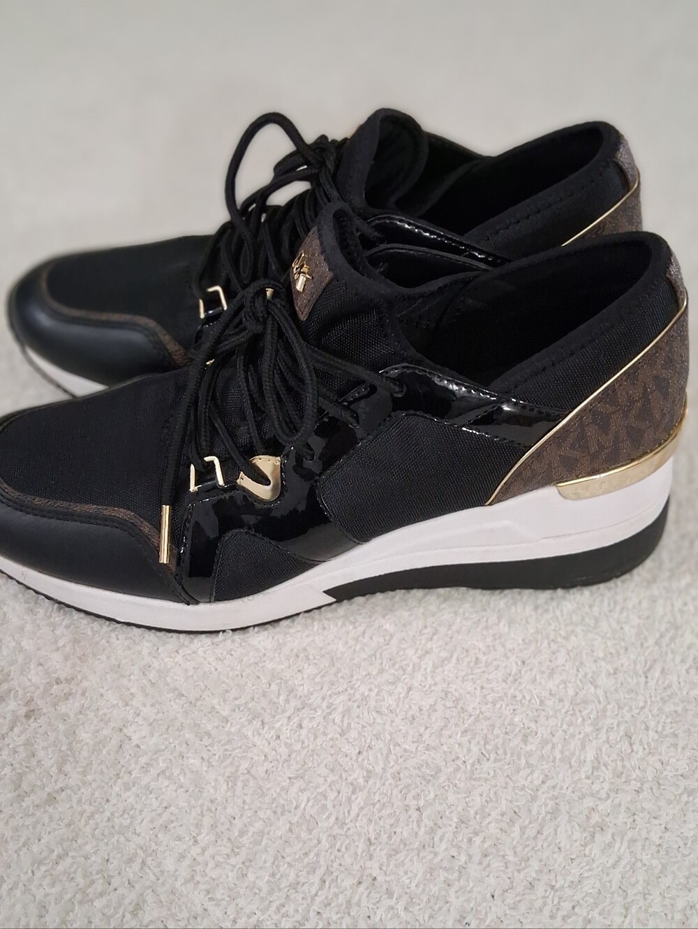 Michael Kors Liv Lace-Up Wedge Sneakers